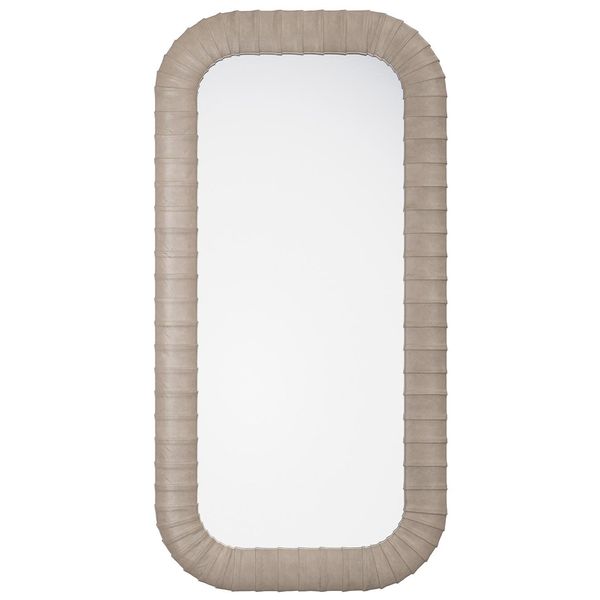 Petit miroir cuir Beretta, Beige