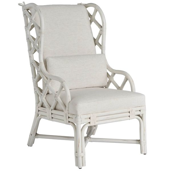 Fauteuil ¨¤ Accoudoirs Santa Rosa, Rotin Blanc