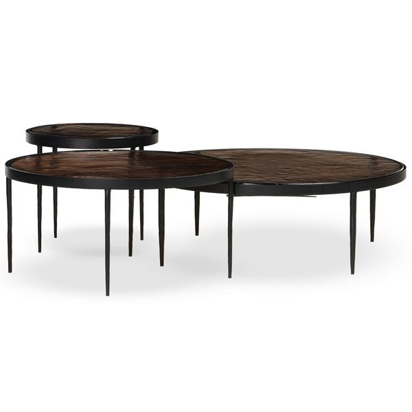 Tables Gigognes Yoko, Brun Fume, Lot de 3