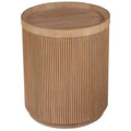 Table d'Appoint Ronde Lumi, Naturel
