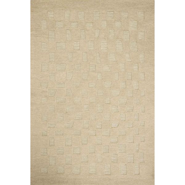 Tapis Craven CVN-04 Leanne Ford ¡Á Loloi, Flocons d'Avoine/Colombe