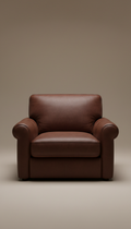 Fauteuil cuir espresso enveloppant